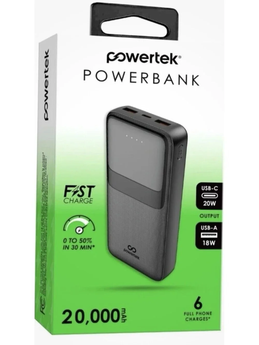 ✔️New Liquipel Powertek 20,000mAh Portable Charger PD Power Bank with USB-C
